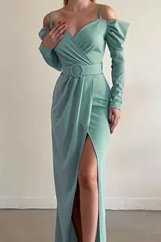 Женское длинное вечернее платье из крепа ala