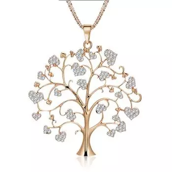 Женское Древо жизни, семейное ожерелье с подвеской, подарки на день рождения, свадебные аксессуары золотой