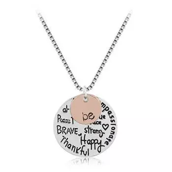 Женское двухцветное ожерелье с подвеской-подвеской в стиле граффити в стиле граффити, подарок для сестры и дружбы