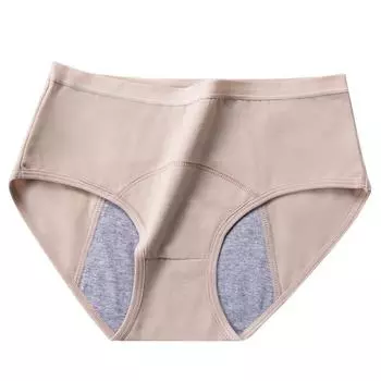 Женское дышащее физиологическое нижнее белье со средней талией, хлопковые брюки с защитой от боковых утечек, менструальные гигиенические брюки