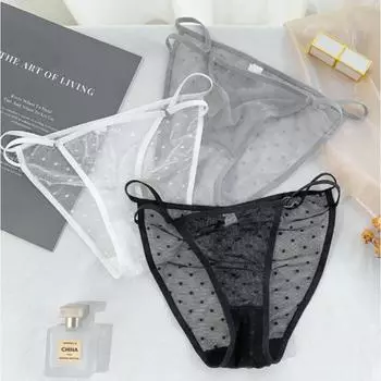 Женское дышащее сетчатое нижнее белье-стринги с сеткой, сексуальные горячие трусы с низкой талией, прозрачное соблазнительное нижнее белье для женщин one size