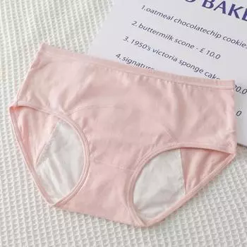 Женское физиологическое нижнее белье из чистого хлопка со средней талией большого размера, простые быстросохнущие герметичные дышащие трусы L серый