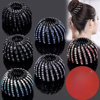 Женское гнездо с пряжкой на хвосте, алмазная дрель для плетения лошадей, заколка для волос фиолетовый