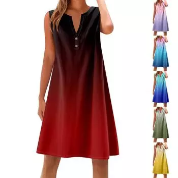 Женское хлопковое и льняное платье, летнее, без рукавов, удобное, для путешествий, пляжное, модное, весенне-летняя одежда для отдыха XXL зелёный