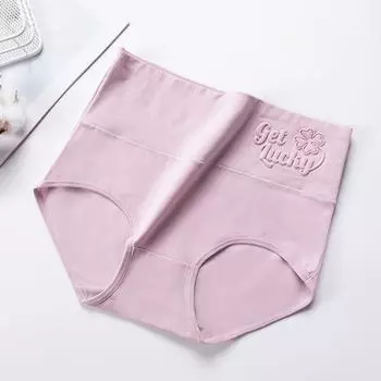 Женское хлопковое нижнее белье с высокой талией, сексуальное нижнее белье, подтягивающее живот, подтягивающее ягодицы, большие треугольные брюки M синий