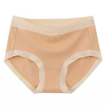 Женское хлопковое нижнее белье с высокой талией 5А, антибактериальные шелковые бесшовные трусы большого размера с промежностью M