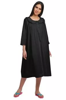 Женское хлопковое ночное платье Moomaya с круглым вырезом для кормления и сна 2XL чёрный