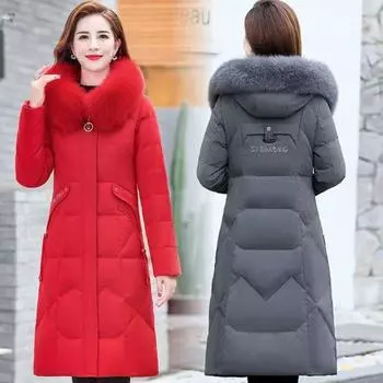 Женское хлопковое пальто, женские длинные зимние пуховые парки, утолщенная теплая куртка с капюшоном, на молнии, пальто XXXXL чёрный