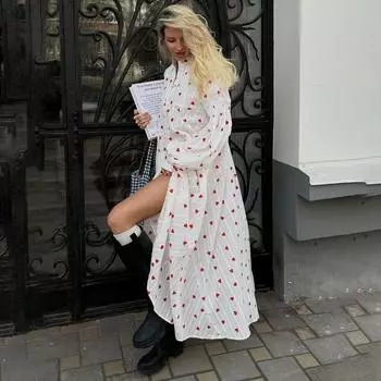 Женское хлопковое платье-рубашка макси с длинным рукавом на пуговицах, повседневное, весна-лето, многоярусное платье-трапеция, свободное, бохо, сарафан, пляжная длинная юбка для женщин S белый