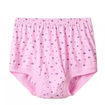 Женское хлопковое треугольное нижнее белье с принтом, 1 шт., материнские трусики среднего возраста 95 розовый