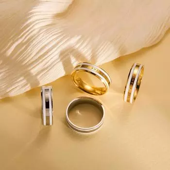 Женское и мужское кольцо из титановой стали Emotional, подходит для женщин и мужчин, эмоциональные ювелирные изделия 4 мм полированное титановое стальное обручальное кольцо No. 6