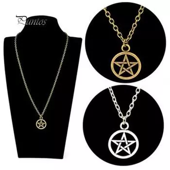 Женское и мужское ожерелье со звездой и пентаграммой, крутые украшения