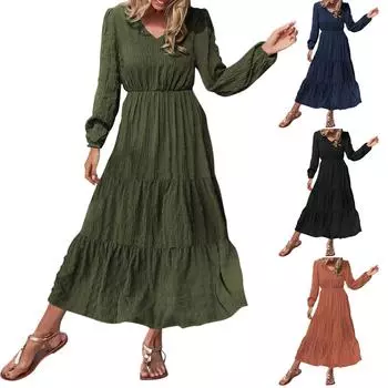 Женское и зимнее новое весеннее женское платье в стиле пэчворк с узорчатыми рукавами XL чёрный