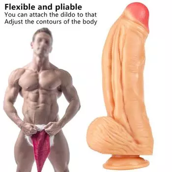 Женское имитационное устройство для мастурбации, ручное большое поддельное пенис, стимуляция оргазма, палочка, эротические товары для секса