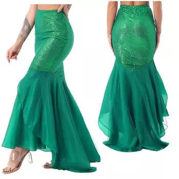 Женское карнавальное вечернее платье, коктейльный костюм для фотосессии, платье принцессы-русалки, костюм принцессы на Хэллоуин, праздничная одежда S зелёный