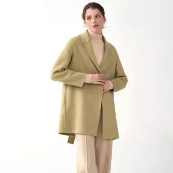 Женское кашемировое пальто Qinghe кашемир 30% кашемир 70% шерсть женское осенне-зимнее кашемировое пальто куртка мягкая и теплая S чёрный