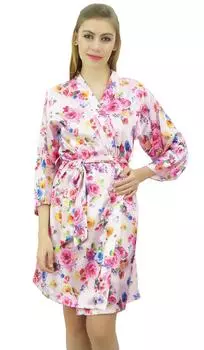 Женское кимоно Bimba розового цвета, пижама для подружки невесты, накидка с цветочным принтом 10 розовый