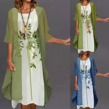 Женское коктейльное платье с кружевным принтом, праздничное свадебное платье миди для подружки невесты, винтажный кардиган из тюля без рукавов L армия зеленый