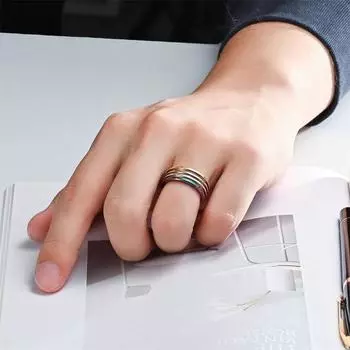 Женское кольцо 2 мм, тонкое матовое вращающееся полированное кольцо из нержавеющей стали для снятия стресса, простой стиль, палец US 8 серебряный