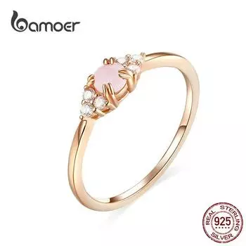 Женское кольцо BAMOER из стерлингового серебра 925 пробы Love Forever, драгоценное ювелирное изделие, подарок