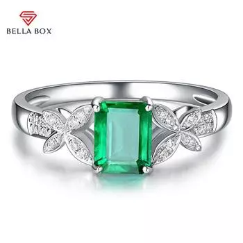 Женское кольцо Bella Box, прямоугольное кольцо с цирконом и бабочкой, женское открытое кольцо, праздничный подарок, изысканные ювелирные изделия высокого качества, новые модные Resizable зелёный