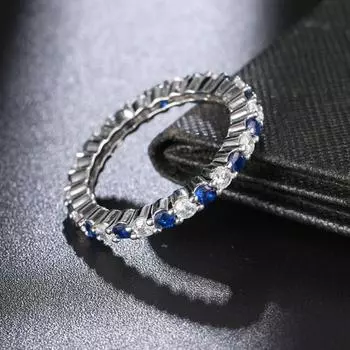 Женское кольцо, блестящее, роскошное, с геометрическим вырезом принцессы, универсальное украшение, подарок, женский кубический цирконий на палец US 7 серебряный