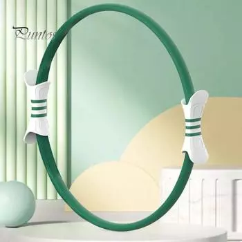 Женское кольцо для пилатеса с нескользящими ручками для ног, тонизирующее внутреннюю часть бедра, упражнения для мышц тазового дна, круг для йоги, домашний тренажерный зал, фитнес-оборудование розовый/белый