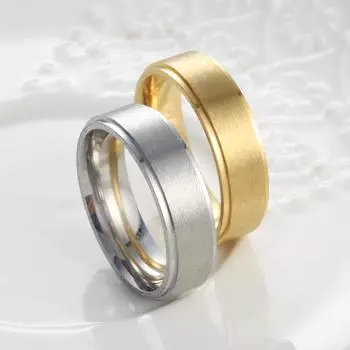 Женское кольцо из нержавеющей стали и титановой стали не выцветает на холоде, матовая поверхность шириной 6 мм.