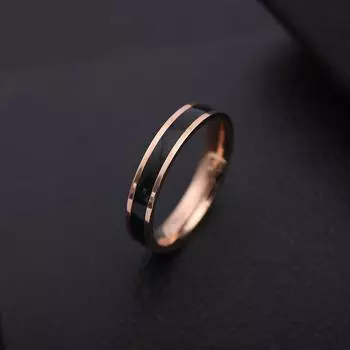 Женское кольцо из нержавеющей стали с геометрическим узором для пары, обручальное кольцо, модный аксессуар, подарок 8 чёрный