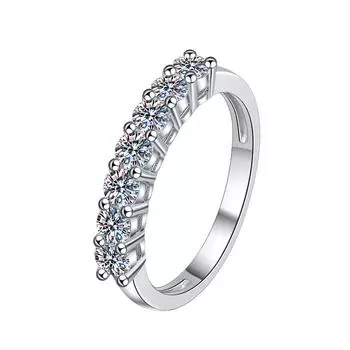 Женское кольцо из стерлингового серебра S925, кольцо с муассанитом, кольцо с семью звездами, кольцо с короной, обручальное кольцо, обручальное кольцо, подарок подруге 9