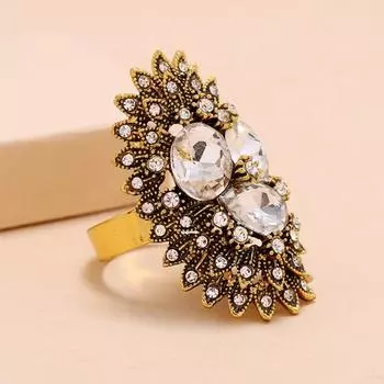 Женское кольцо Изысканное регулируемое винтажное богемное геометрическое кольцо нерегулярной формы для повседневного ношения