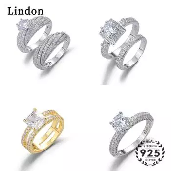 Женское кольцо Lindon с цирконом, ювелирное кольцо для вечеринки 6