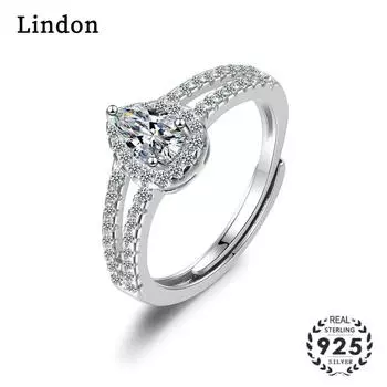 Женское кольцо Lindon с цирконом, ювелирное изделие в подарок серебряный