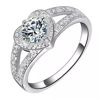 Женское кольцо Love, европейские и американские кольца с вермикулитом в форме сердца 10