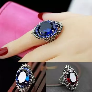 Женское кольцо на палец, подарок девушке, подарок подруге, ювелирное кольцо на палец 12 красный