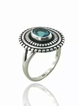 Женское кольцо OPtanthic из стерлингового серебра 925 пробы с аквамарином и камнем