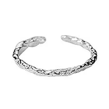 Женское кольцо, регулируемое, открытое, указательный палец, кольцо с плиссированной текстурой, минималистское, ювелирное изделие, ежедневное и