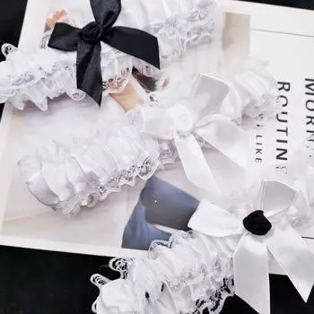 Женское кольцо с бантом на ногу, сексуальное женское белье, кружевной пояс с подвязками, петля для ног с бантом, свадебные подвязки, свадебный косплей, модные чулки, кольцо на бедро 17x4cm