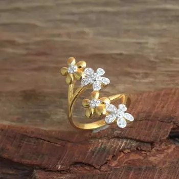 Женское кольцо с кубическим цирконием из желтого золота, 100% стерлингового серебра 925 пробы, массивные ювелирные изделия 5 жёлтый/золотой