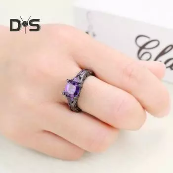 Женское кольцо с кубическим цирконием, полированный сплав, кольцо на годовщину, предложение, вечеринка, коктейль, свадьба, банкет, ювелирные изделия на палец US 7 светло-синий