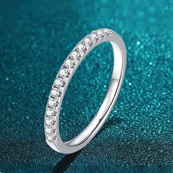 Женское кольцо с муассанитом, стерлинговое серебро 925 пробы, платиновое ювелирное изделие с бриллиантами Zircon 5#