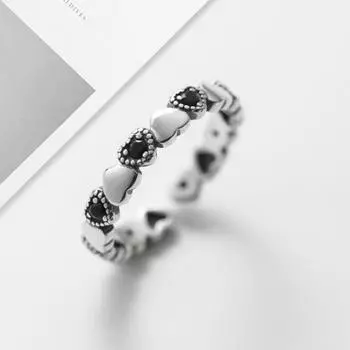 Женское кольцо с открытым ремешком, приятное для кожи, легкое, удобное в использовании, регулируемое обручальное кольцо в форме сердца, подарок на день рождения 1pc платиновый