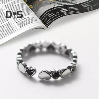 Женское кольцо с открытым ремешком, приятное для кожи, легкое, удобное в использовании, регулируемое обручальное кольцо в форме сердца, подарок на день рождения 1pc платиновый