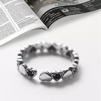 Женское кольцо с открытым ремешком, приятное для кожи, легкое, удобное в использовании, регулируемое обручальное кольцо в форме сердца, подарок на день рождения 1pc платиновый