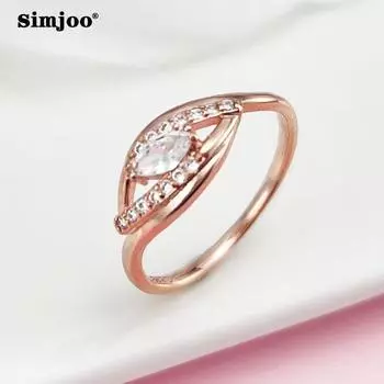 Женское кольцо SIMJOO с цирконовым камнем, стильное и элегантное индивидуальное кольцо 6