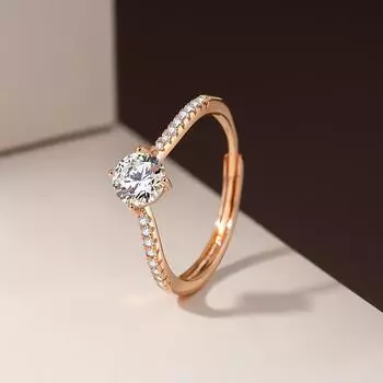 Женское кольцо Temperament Light Luxury Niche с инкрустацией цирконием