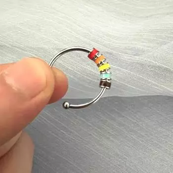 Женское кольцо, украшение для открытия, износостойкое модное унисекс, складывающееся спиннинг для вечеринки