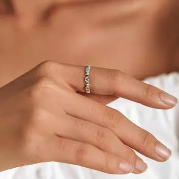 Женское кольцо в форме сердца с кубическим цирконием, посеребренное, полированное, разные размеры, ювелирные изделия для пальцев, кольцо для помолвки и дружбы US 6