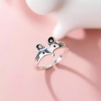 Женское кольцо в виде крысы, винтажные ювелирные изделия, регулируемое кольцо на палец для вечеринки, банкета, выпускного вечера