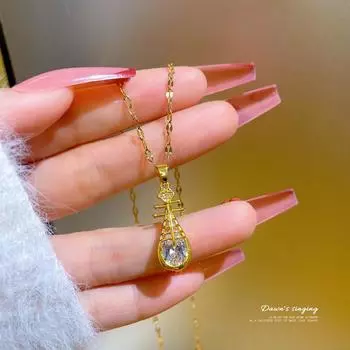 Женское колье из нержавеющей стали 316L, теннисная цепочка, роскошное ожерелье с цирконием, хип-поп, аксессуары для шеи, ювелирные изделия